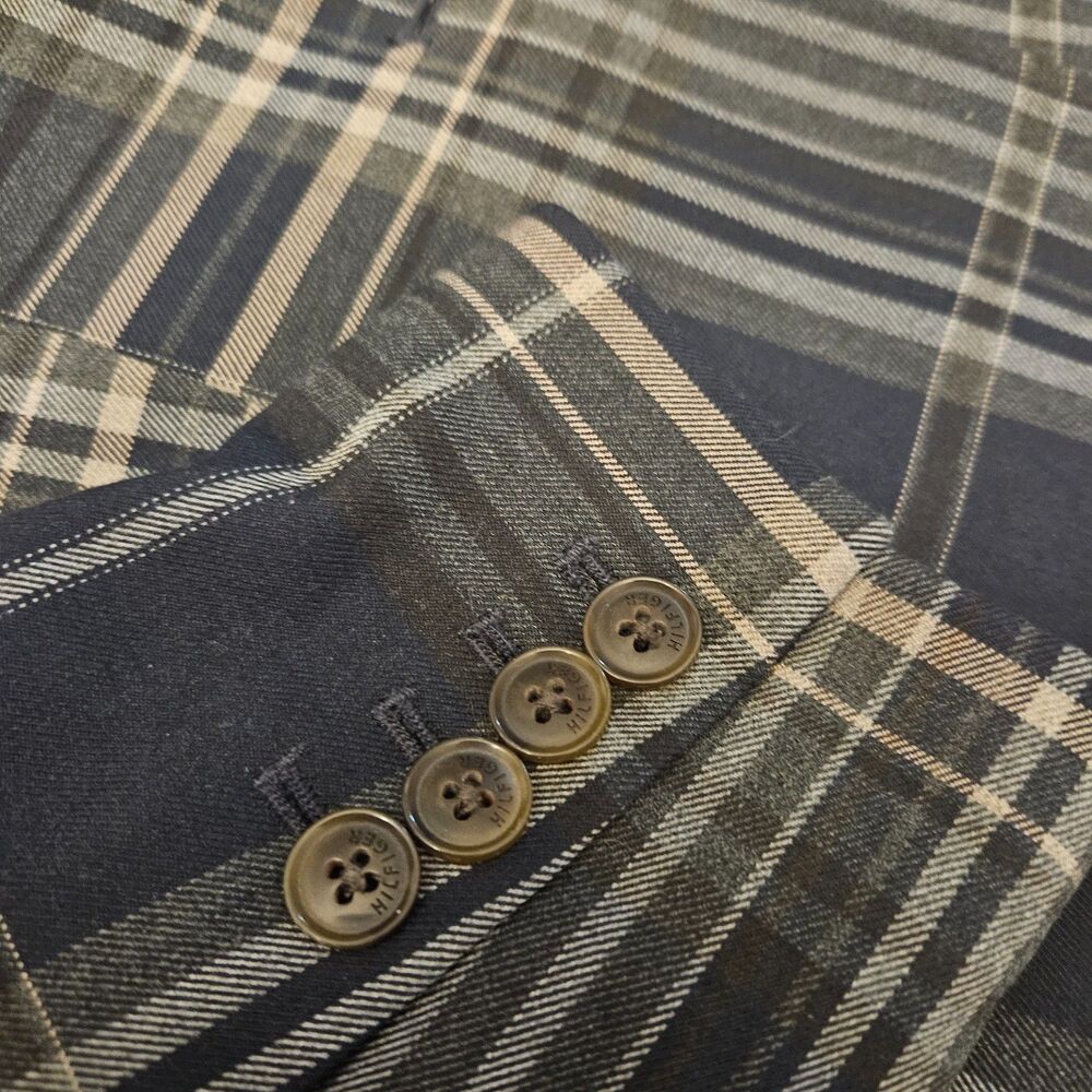 Tommy Hilfiger Navy Plaid Blazer - Picture 9 of 15